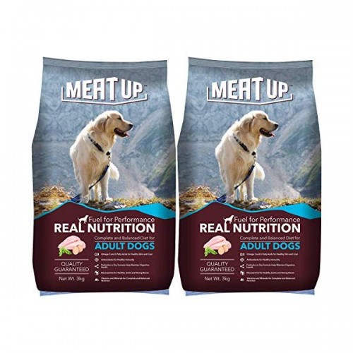 Meat Up Puppy Dog Food, 3 kg (Buy 1 Get 1 Free) 