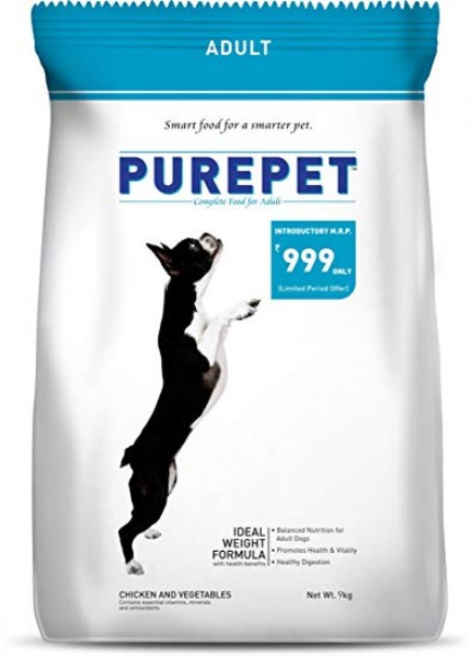 Purepet Chicken and Vegetables Adult Dog Food, 9 kg 